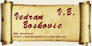 Vedran Bošković vizit kartica